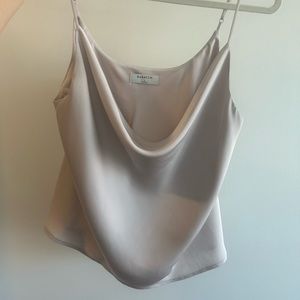 Babaton champagne tank top cowlneck